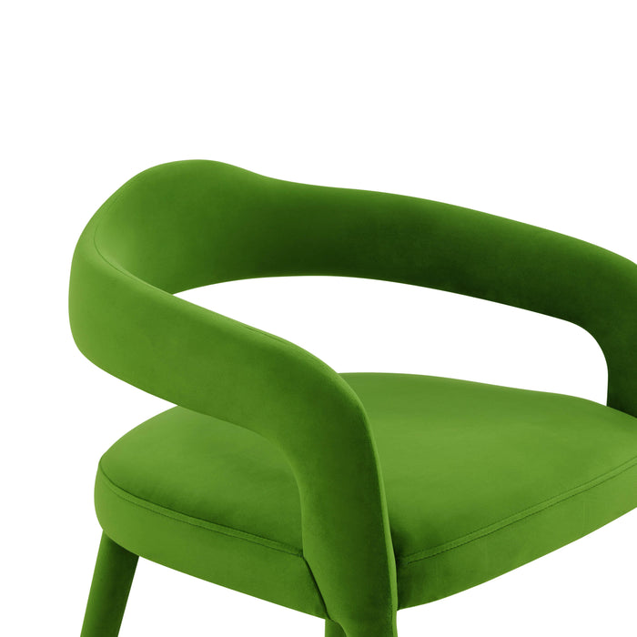 Lucia Green Velvet Dining Chair - UK - Home And Beyond