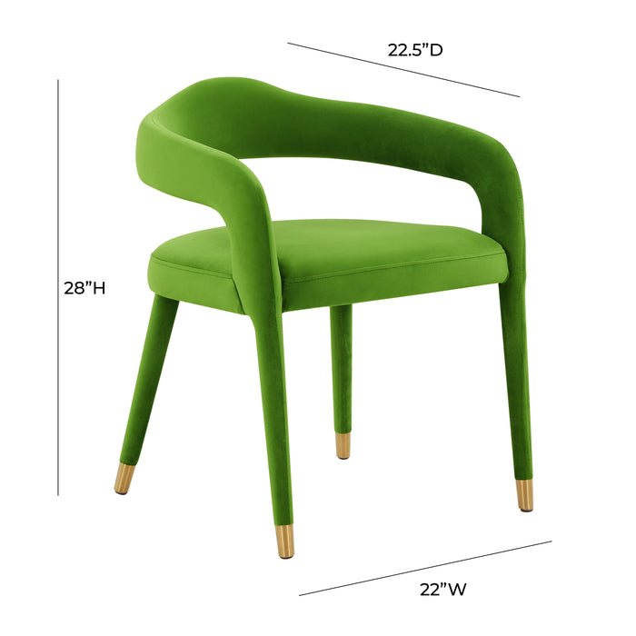 Lucia Green Velvet Dining Chair - UK - Home And Beyond