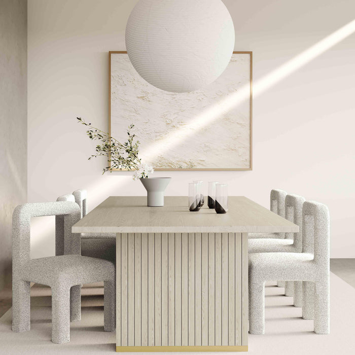 Hazel Grey Boucle Dining Chair - UK - Home And Beyond