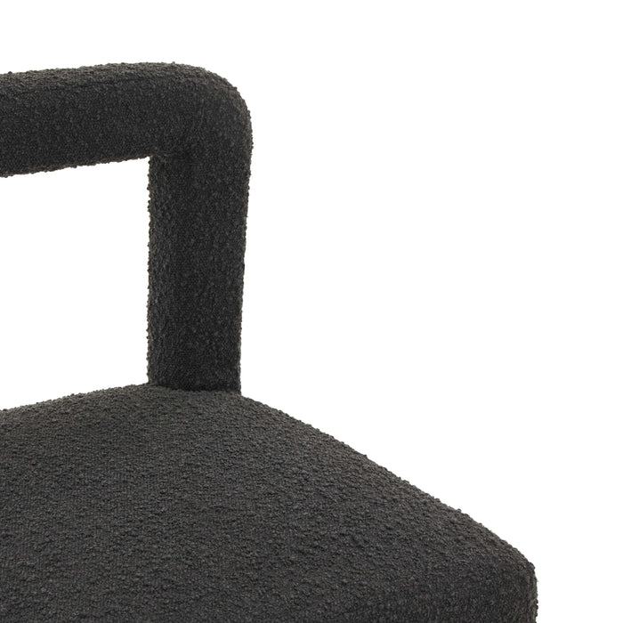 Hazel Black Boucle Dining Chair - UK - Home And Beyond
