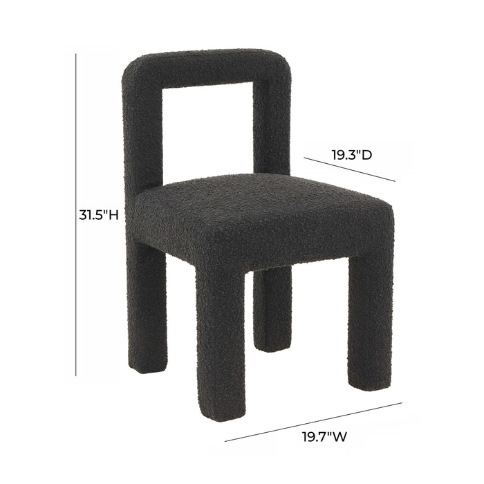 Hazel Black Boucle Dining Chair - UK - Home And Beyond