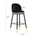 Harley Black Velvet Bar Stool 9 - Home And Beyond