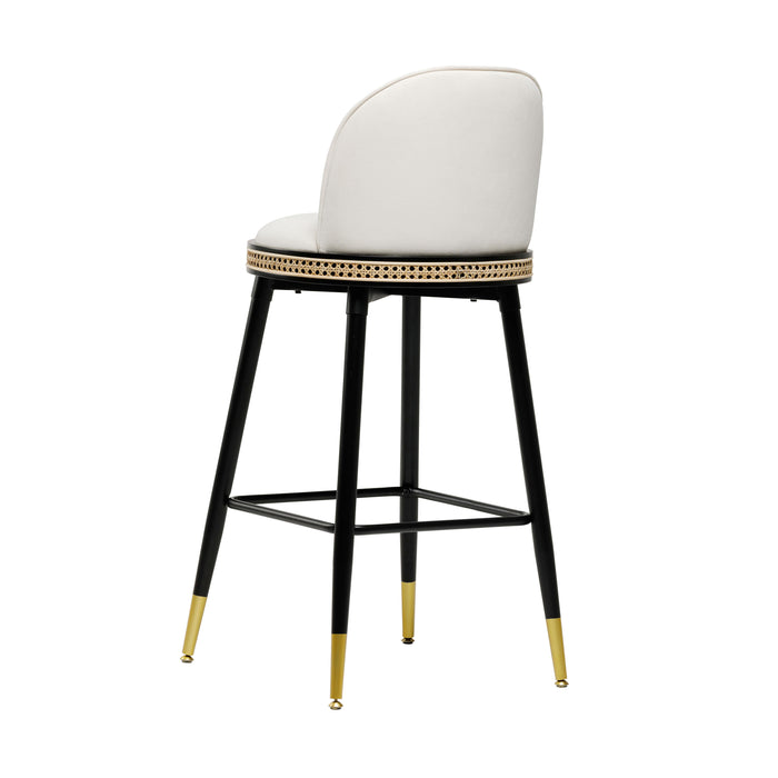 Harley Cream Velvet Bar Stool 9 - Home And Beyond