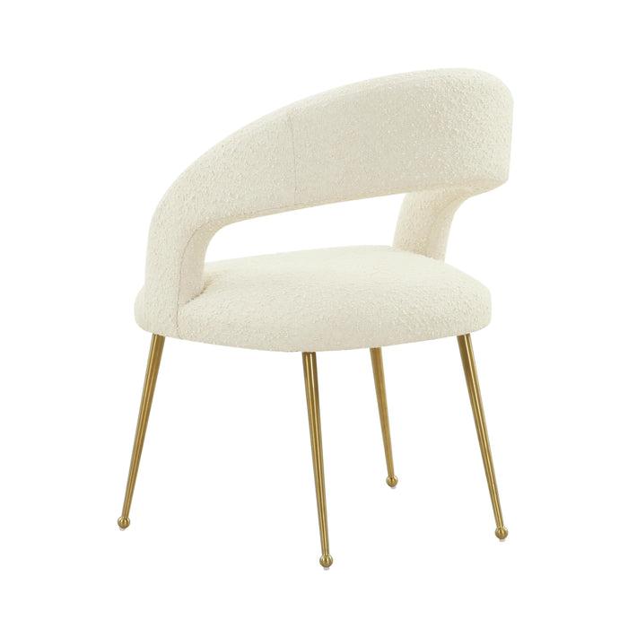 Rocco Cream Boucle Dining Chair - UK - Home And Beyond