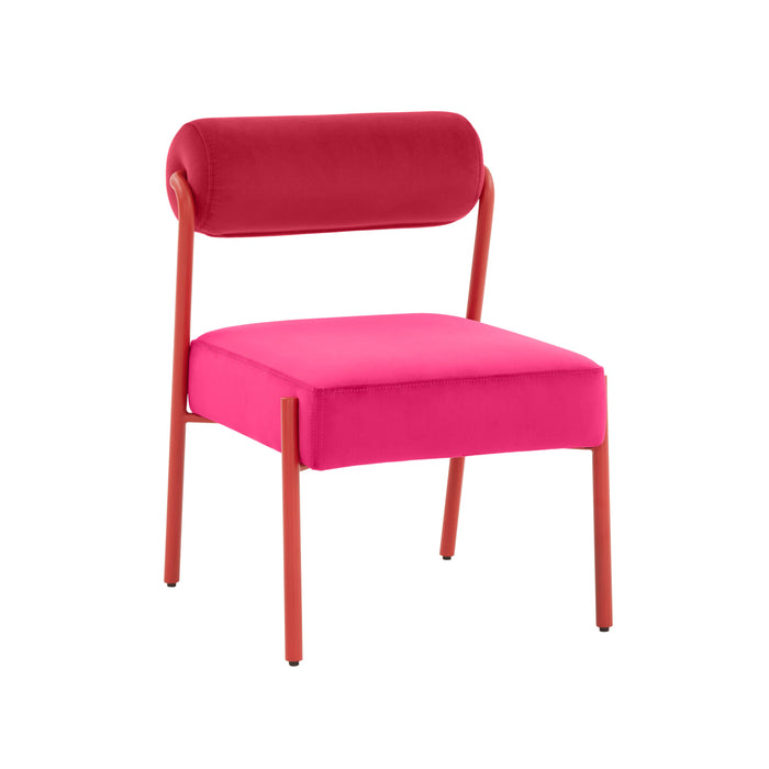 Jolene Hot Pink Velvet Dining Chair - Set of 2 - UK - Home And Beyond