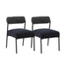 Jolene Black Velvet Dining Chair - Set of 2 - UK - Home And Beyond