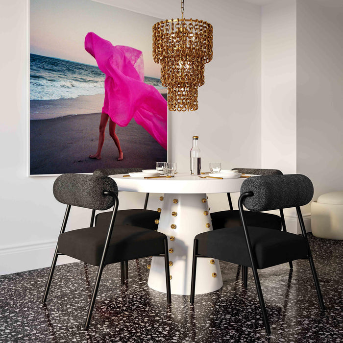 Jolene Black Velvet Dining Chair - Set of 2 - UK - Home And Beyond