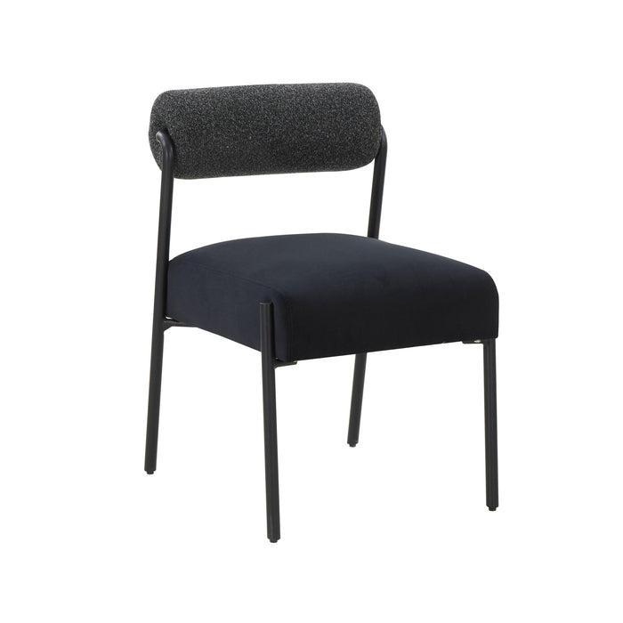 Jolene Black Velvet Dining Chair - Set of 2 - UK - Home And Beyond