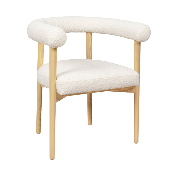 Spara Cream Boucle Dining Chair - UK - Home And Beyond