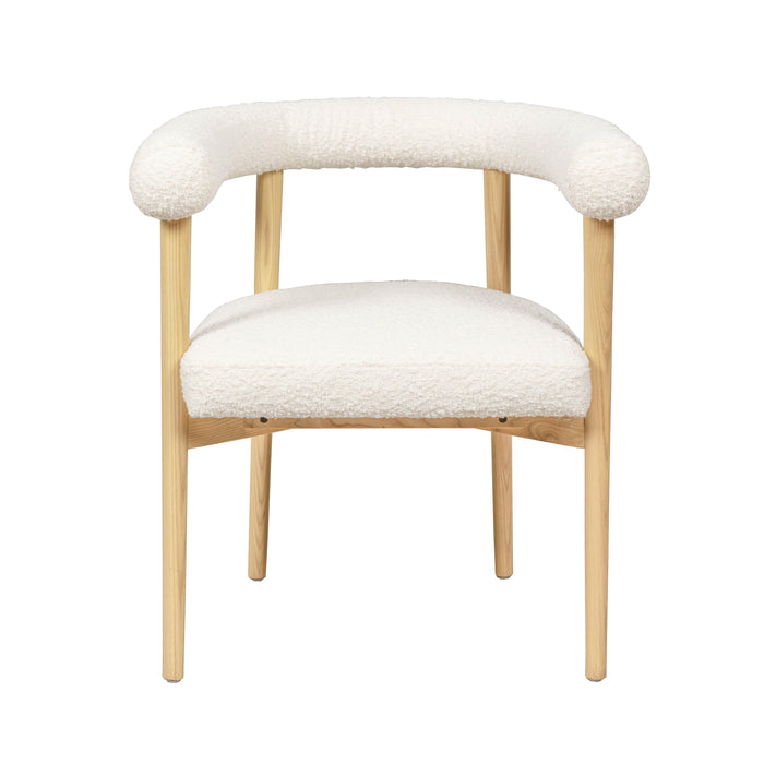 Spara Cream Boucle Dining Chair - UK - Home And Beyond