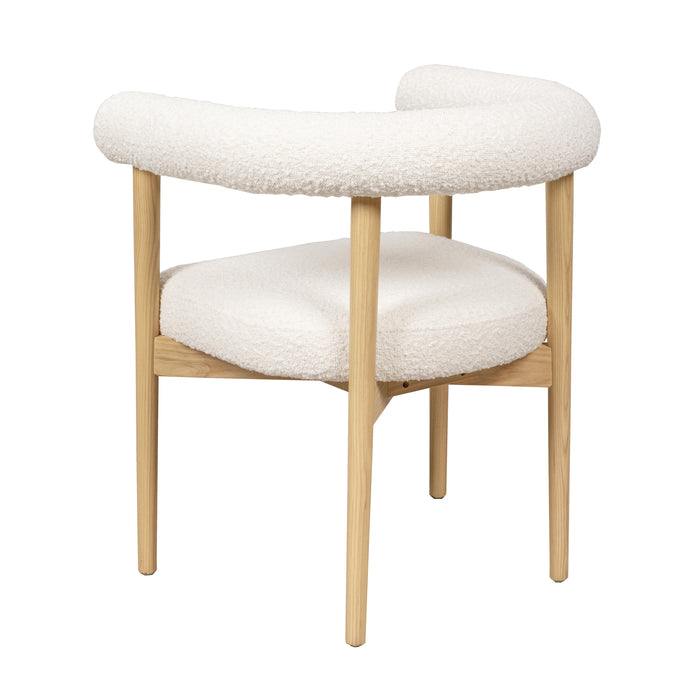 Spara Cream Boucle Dining Chair - UK - Home And Beyond
