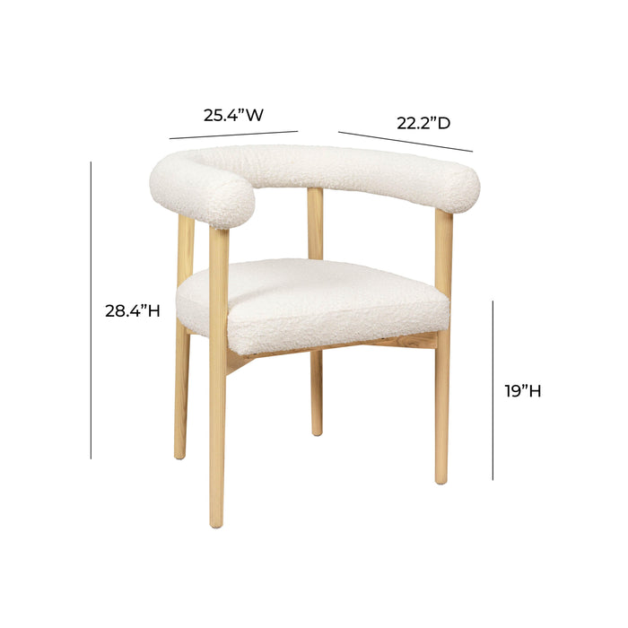 Spara Cream Boucle Dining Chair - UK - Home And Beyond