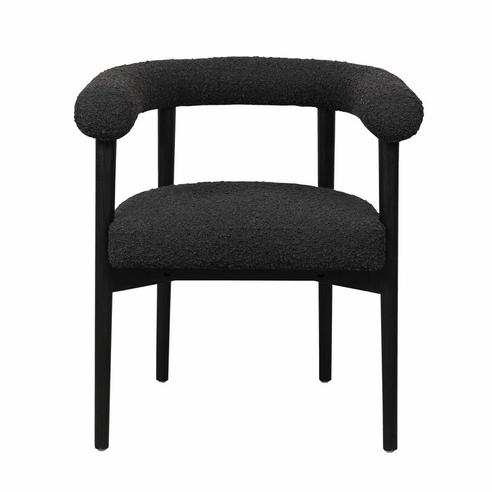 Spara Black Boucle Dining Chair - UK - Home And Beyond