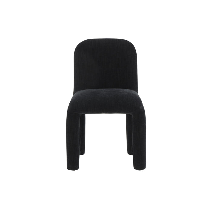 Georgia Midnight Black Chenille Dining Chair - UK - Home And Beyond