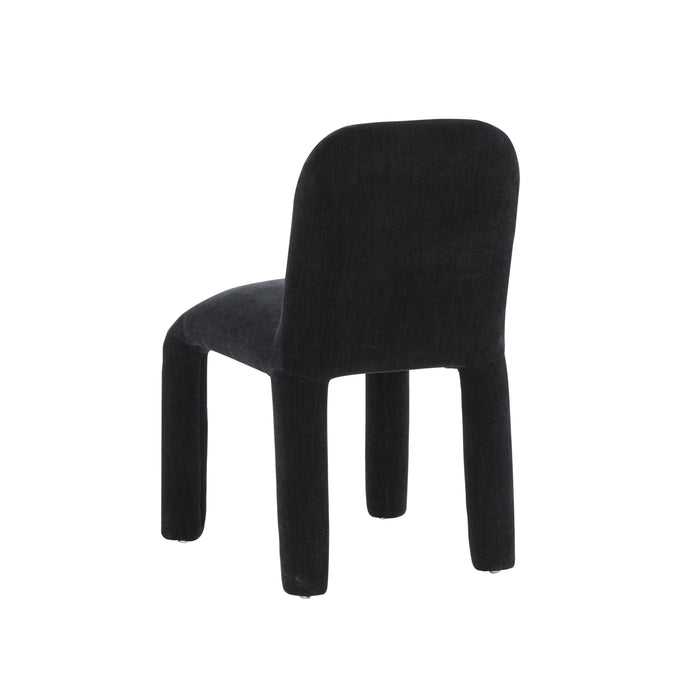 Georgia Midnight Black Chenille Dining Chair - UK - Home And Beyond