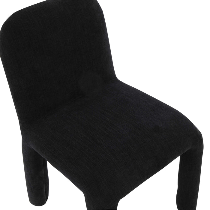 Georgia Midnight Black Chenille Dining Chair - UK - Home And Beyond