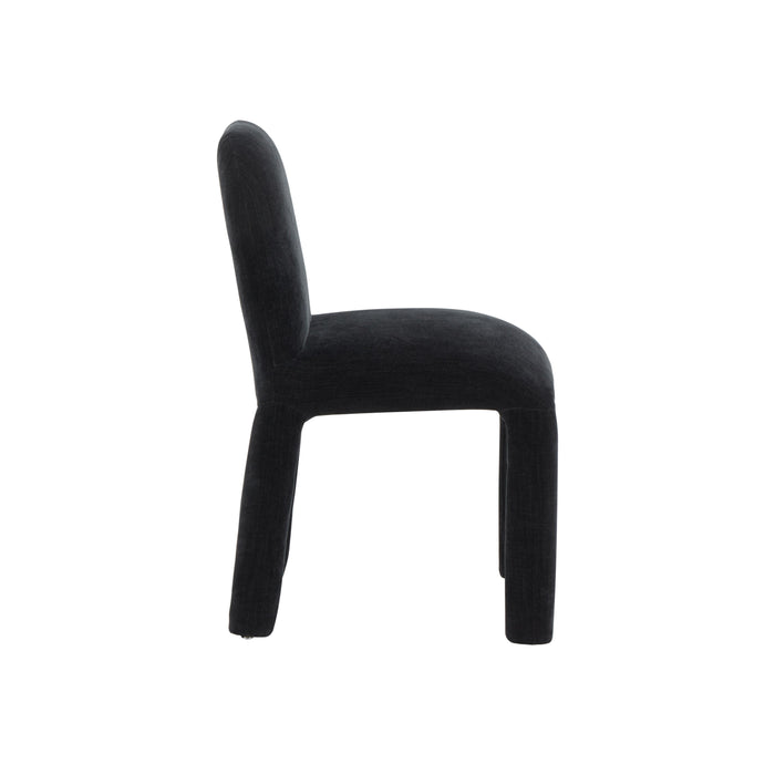 Georgia Midnight Black Chenille Dining Chair - UK - Home And Beyond