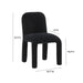Georgia Midnight Black Chenille Dining Chair - UK - Home And Beyond