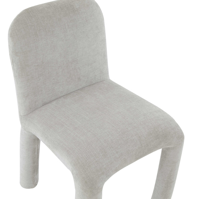 Georgia Light Grey Chenille Dining Chair - UK - Home And Beyond