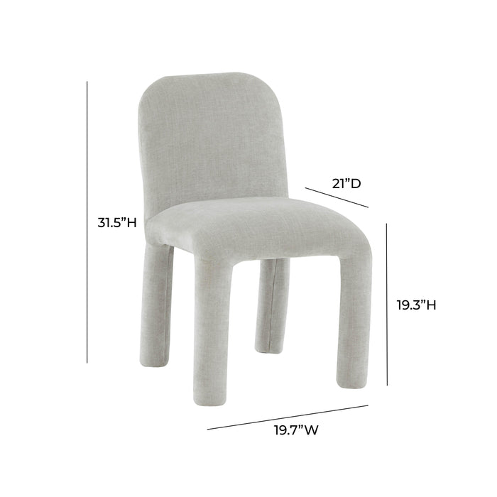 Georgia Light Grey Chenille Dining Chair - UK - Home And Beyond
