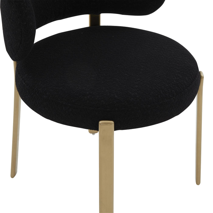 Margaret Black Boucle Dining Chair - UK - Home And Beyond
