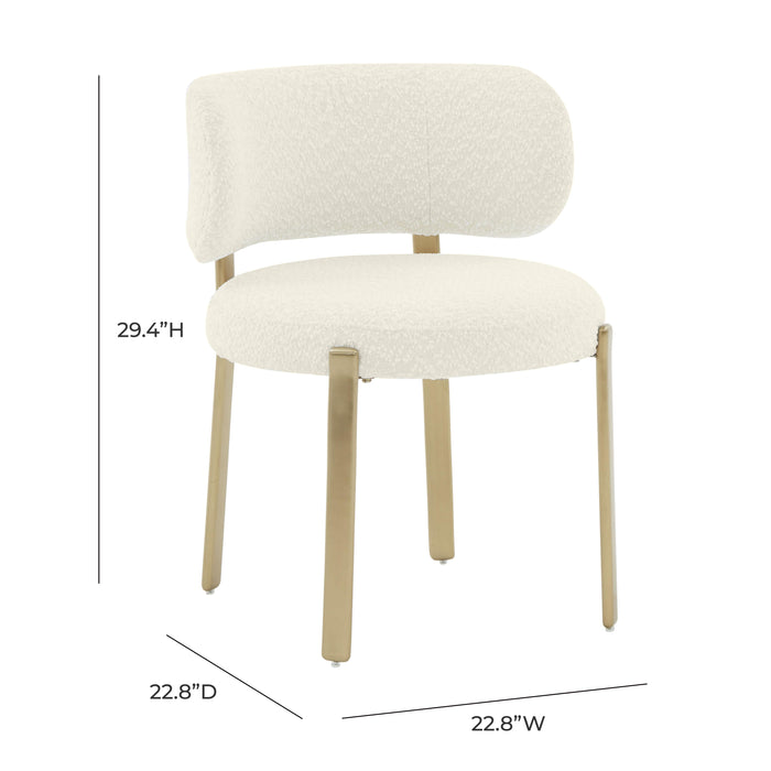 Margaret Cream Boucle Dining Chair - UK - Home And Beyond
