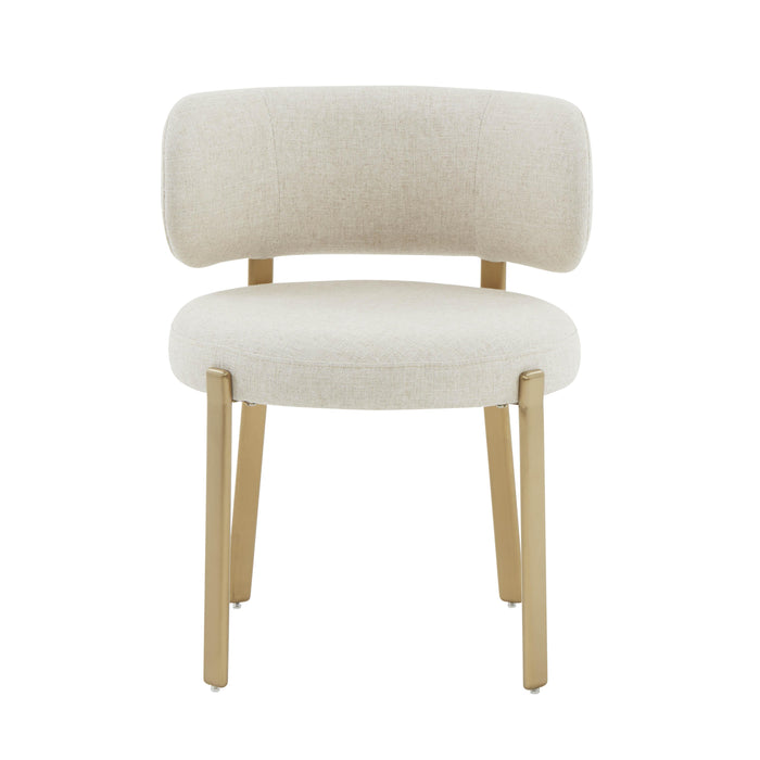 Margaret Cream Performance Linen Dining Chair - UK - Home And Beyond