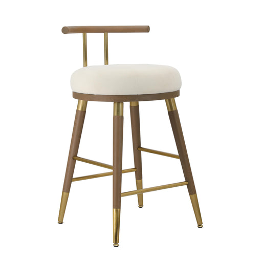 Juniper Cream Velvet Counter Stool - UK - Home And Beyond