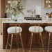 Juniper Cream Velvet Counter Stool - UK - Home And Beyond