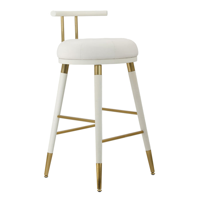 Juniper White Vegan Leather Counter Stool - UK - Home And Beyond