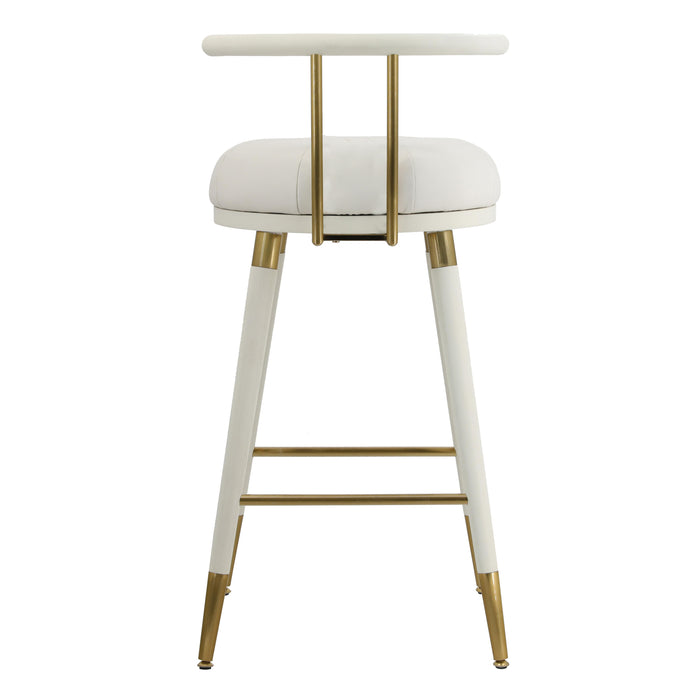 Juniper White Vegan Leather Counter Stool - UK - Home And Beyond