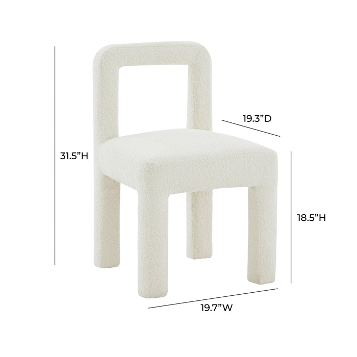 Hazel Cream Boucle Dining Chair - UK - Home And Beyond