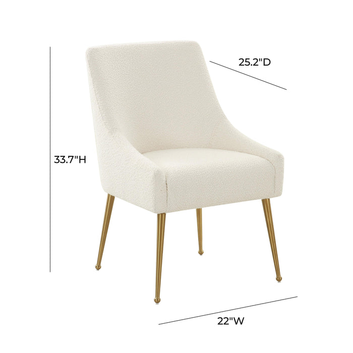 Beatrix Cream Performance Boucle Side Chair - UK - Home And Beyond