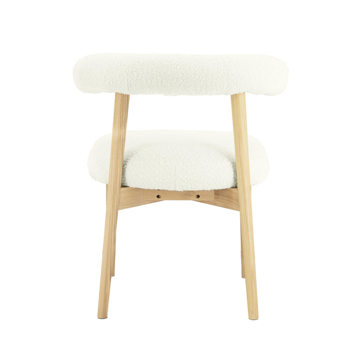 Spara Cream Boucle Side Chair - UK - Home And Beyond