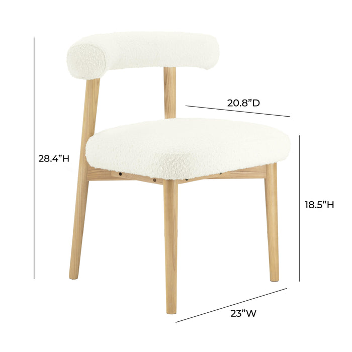 Spara Cream Boucle Side Chair - UK - Home And Beyond
