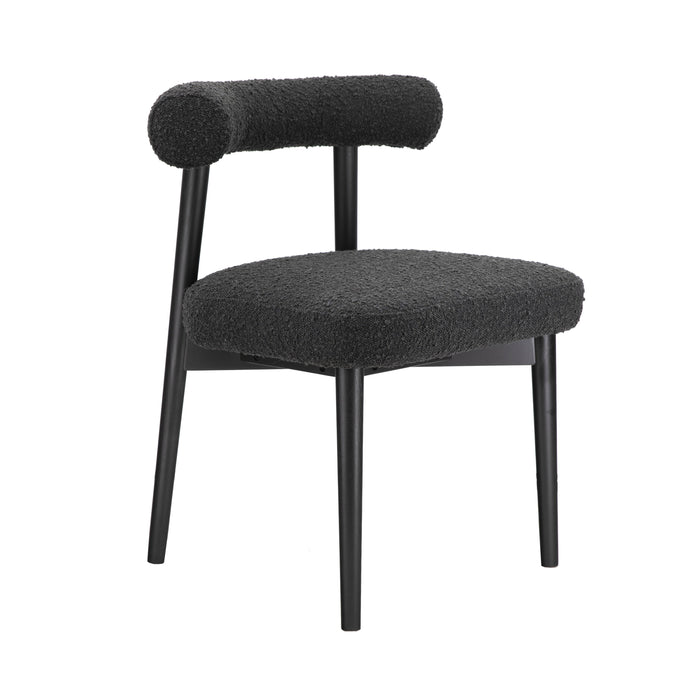 Spara Black Boucle Side Chair - UK - Home And Beyond