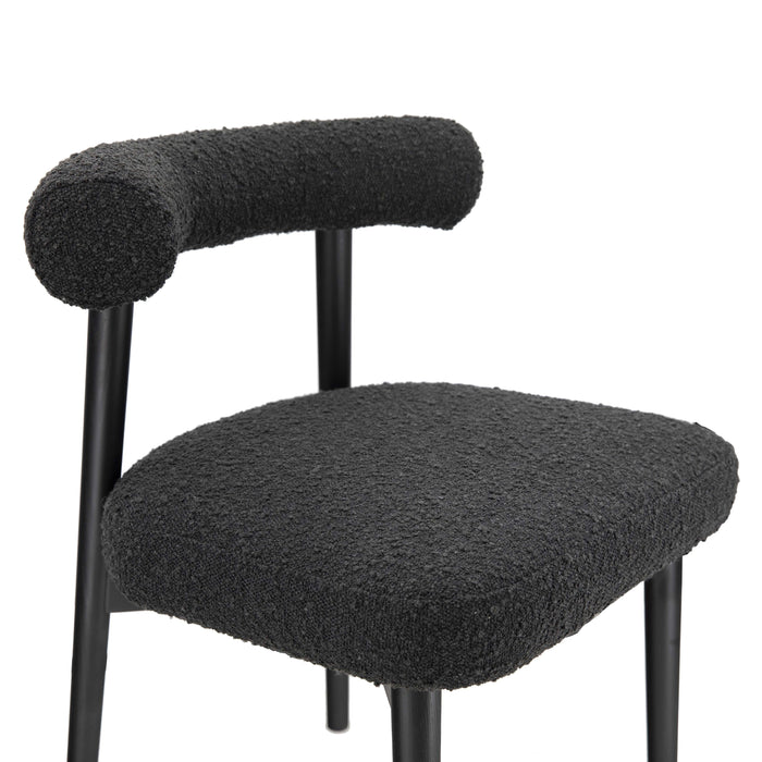 Spara Black Boucle Side Chair - UK - Home And Beyond