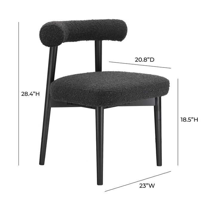 Spara Black Boucle Side Chair - UK - Home And Beyond