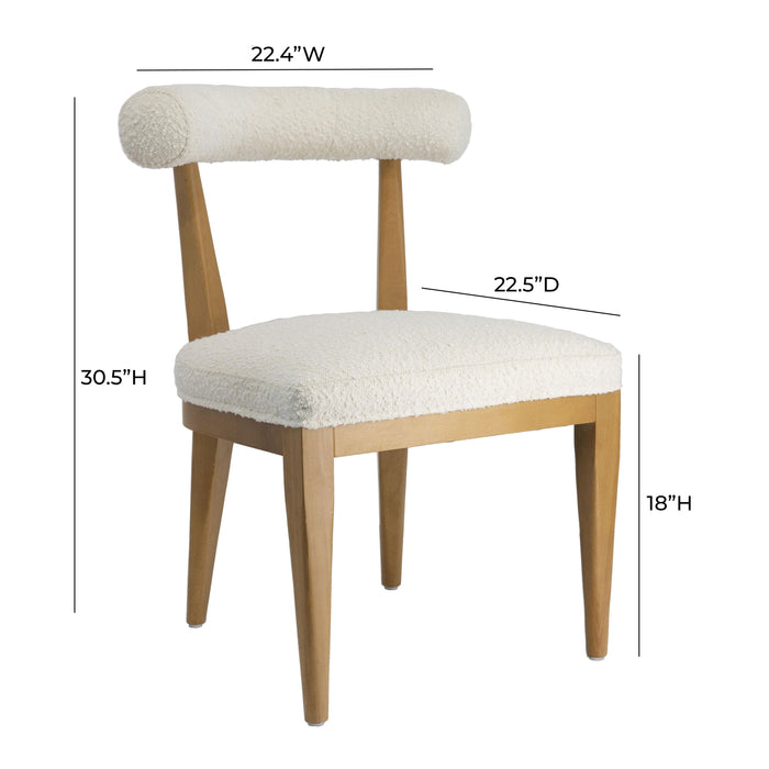 Palla Cream Boucle Dining Chair - UK - Home And Beyond