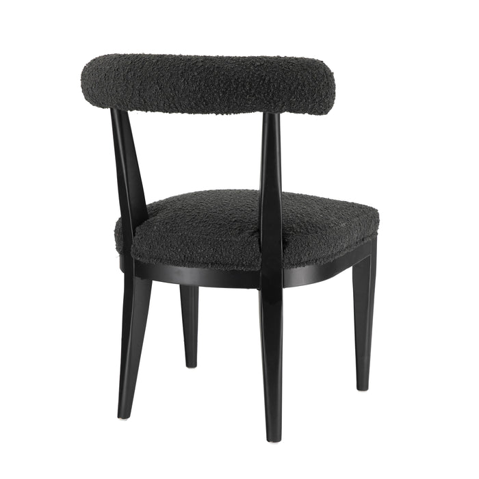 Palla Black Boucle Dining Chair - UK - Home And Beyond