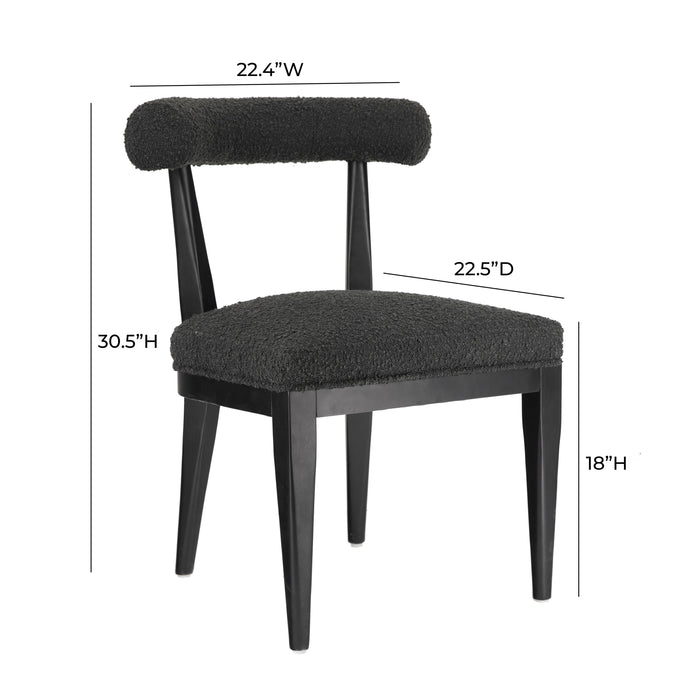 Palla Black Boucle Dining Chair - UK - Home And Beyond