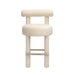 Carmel Cream Velvet Counter Stool - Home And Beyond