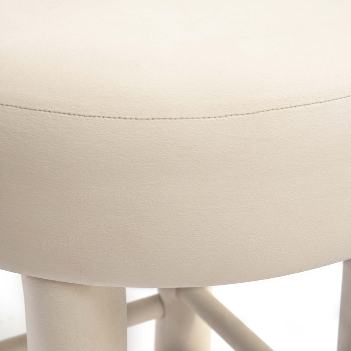 Carmel Cream Velvet Counter Stool - Home And Beyond