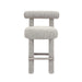 Carmel Black & White Performance Boucle Counter Stool - Home And Beyond