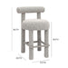 Carmel Black & White Performance Boucle Counter Stool - Home And Beyond
