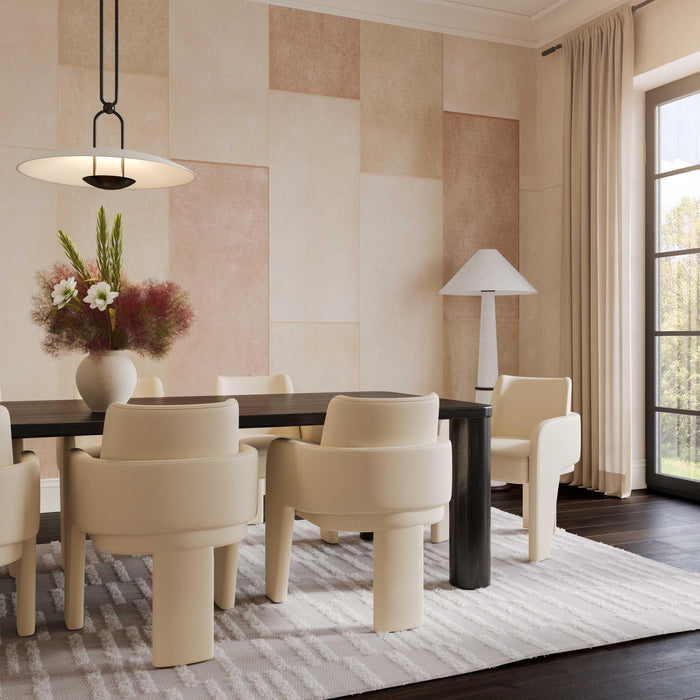 Leo Cream Performance Vegan Leather Dining Chair - Home And Beyond