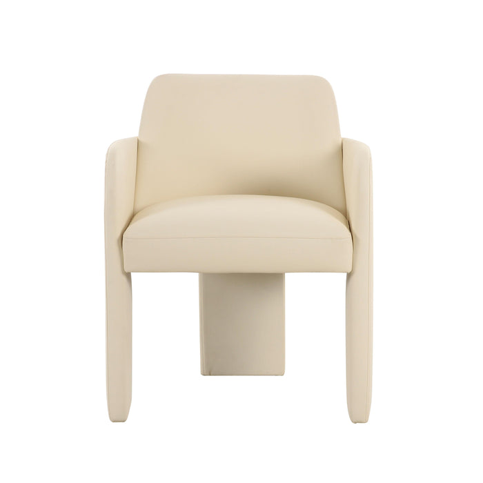Leo Cream Performance Vegan Leather Dining Chair - Home And Beyond