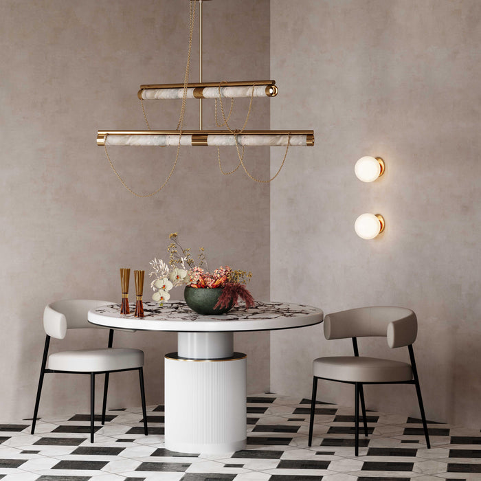 Maxine Cream Performance Vegan Leather Dining Chair - Home And Beyond