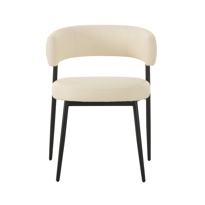 Maxine Cream Performance Vegan Leather Dining Chair - Home And Beyond