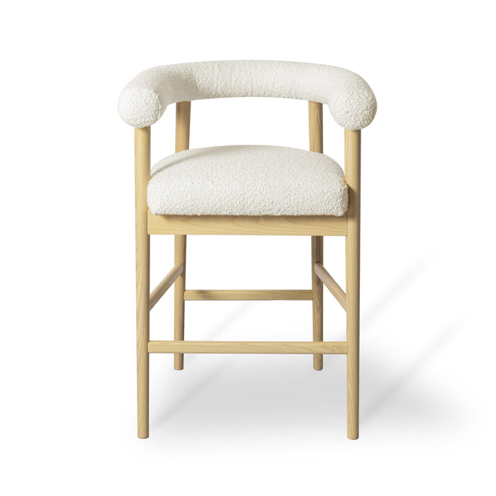 Spara Cream Boucle Counter Stool - UK - Home And Beyond